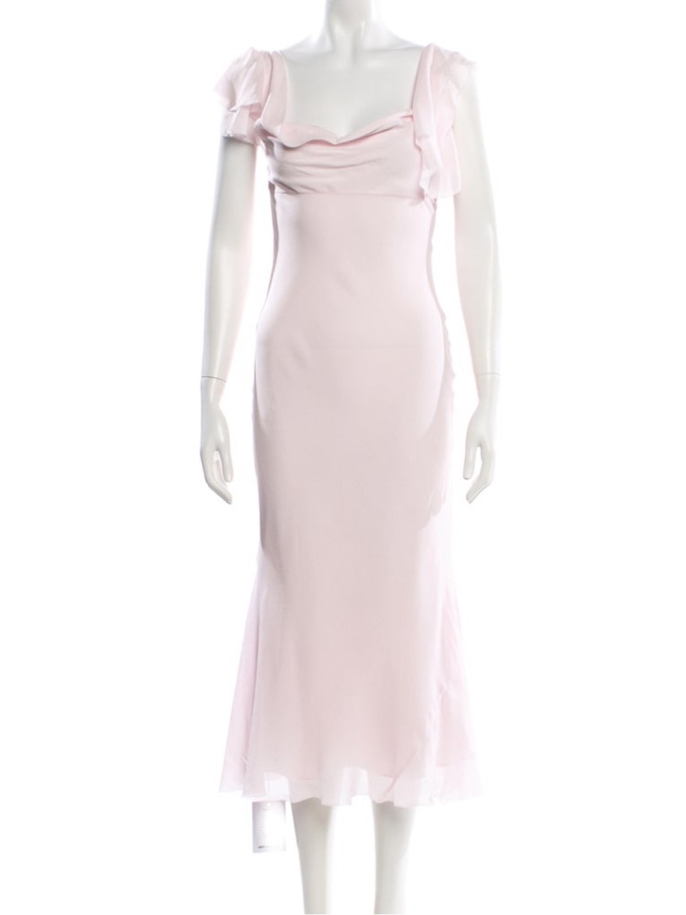 Self-Portrait Blush Light Pink Midi Dress NWT